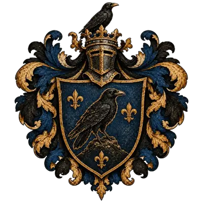 Brasão da Casa do Corvo: um corvo sobre o campo negro